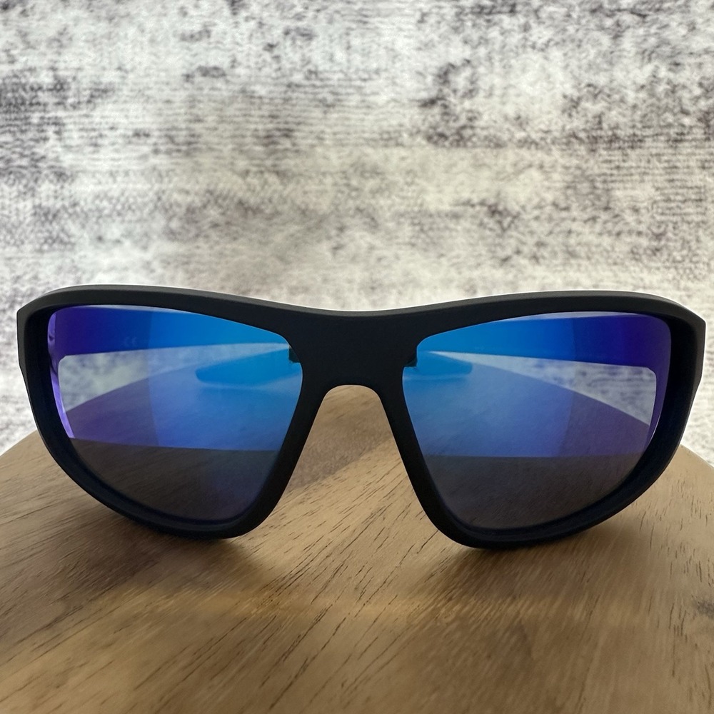 New - Nike Maverick Free CU3745 021 Sunglasses Matte Dark Gray Blue Mirror